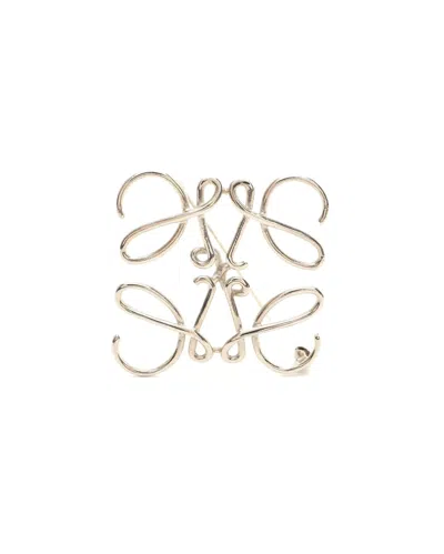 Loewe Anagram Brooch In Silver