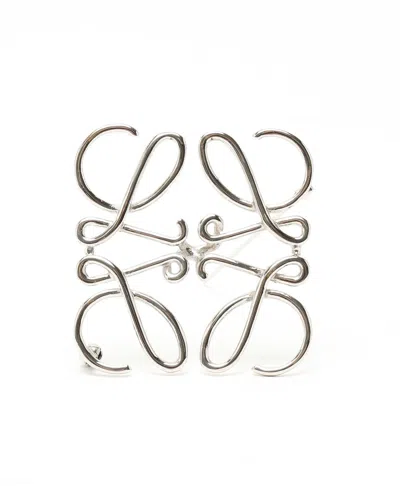 Loewe Anagram Brooch In Silver