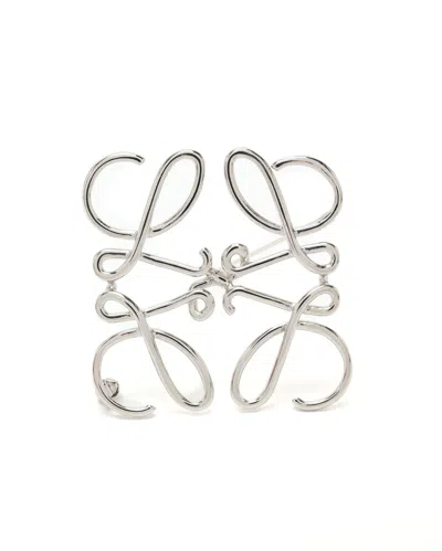 Loewe Anagram Brooch In Silver