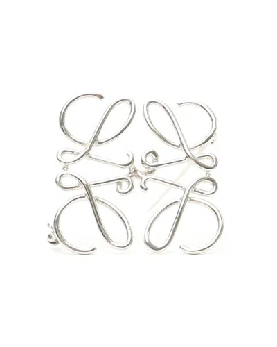 Loewe Anagram Brooch In Silver