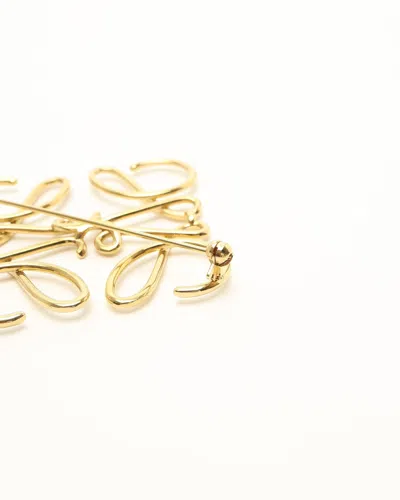 Loewe Anagram Brooch In Yellow