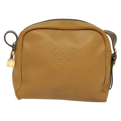 Pre-owned Loewe Anagram Brown Leather Shoulder Bag ()