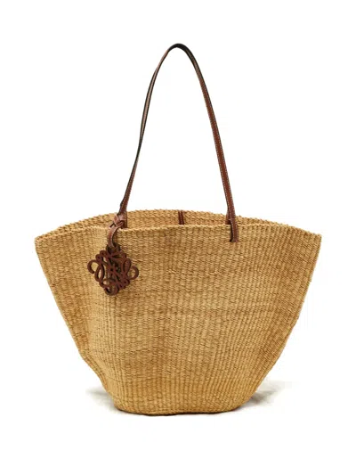 Pre-owned Loewe Anagram Bucket Bag In Neutral