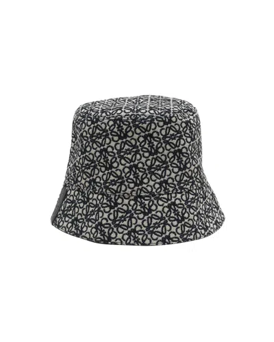 Pre-owned Loewe Anagram Bucket Hat In Black