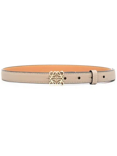 Loewe Anagram Buckle Belt In Neutral