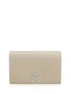 Loewe Anagram Business Cardholder In Pebble Grained Calfskin In Gray