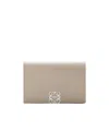 Loewe Anagram Business Cardholder In Pebble Grained Calfskin In Brown
