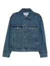 Loewe Denim Jacket Embroidered Sleeves In Blue