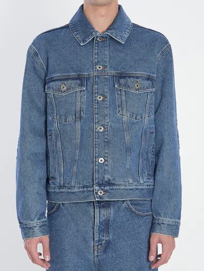 Loewe Anagram Button-fastening Denim Jacket In Blue