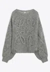 Loewe Logo-embroidered Open-knit Jumper