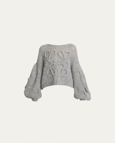Loewe Anagram Cable-knit Sleeve Sweater