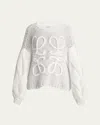 Loewe Womens Soft White Anagram Relaxed-fit Mohair-blend Jumper In Soft White