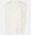 Loewe Wool Vest With Anagram Embroidered In Knitted In White
