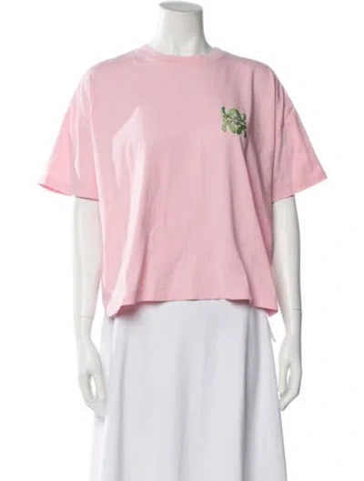 Pre-owned Loewe Anagram Cactus Graphic Print T-shirt In Pink