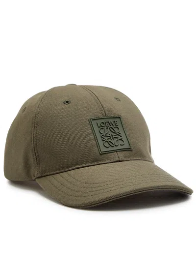 Loewe Anagram Canvas Cap In Brown