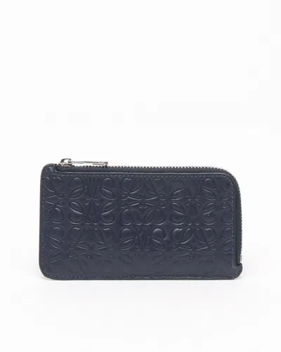 Loewe Anagram Card And Coin Case In Blue
