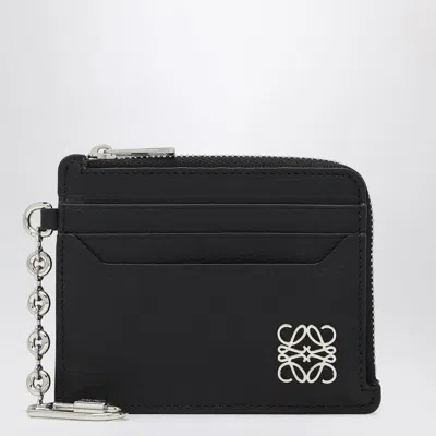 Loewe Anagram Card Holder Black With Chain