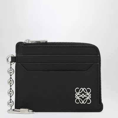 Loewe Anagram Card Holder Black With Chain Women