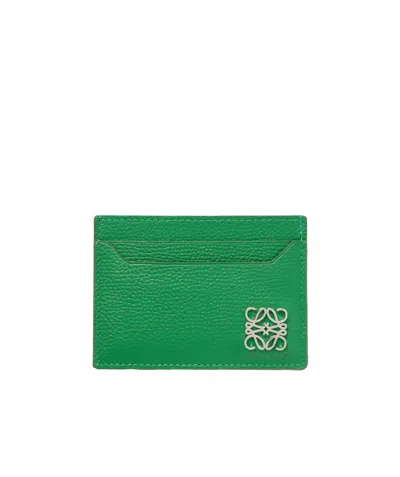 Loewe Anagram Card Holder In Green