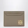 Loewe Anagram Leather Card Holder In Taupe In Brown