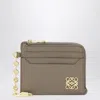 Loewe Anagram Card Holder In Taupe With Chain Women