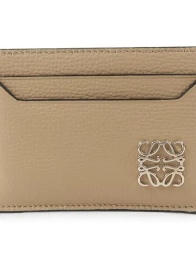 Pre-owned Loewe Anagram Card Holder In Neutrals