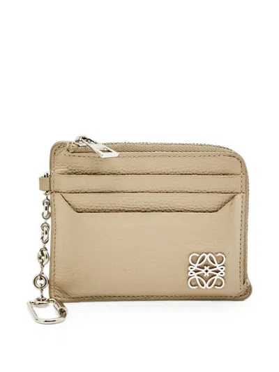 Pre-owned Loewe Anagram Card Holder In Neutrals