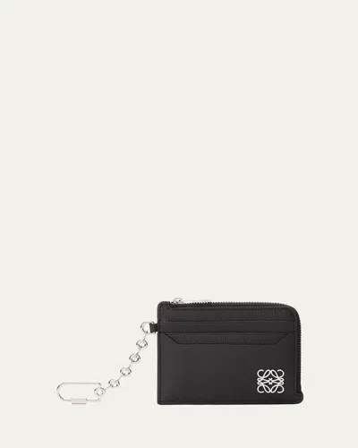 Loewe Anagram Cardholder In Grain Leather In Black