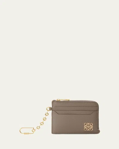 Loewe Anagram Cardholder In Grain Leather In Brown