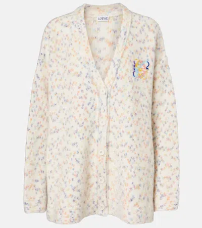 Loewe Anagram Cardigan In Neutral