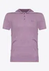 Loewe Women Anagram Cashmere And Silk Polo Shirt In Purple