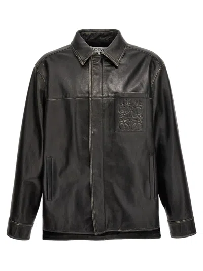 Loewe Anagram Casual Jackets, Parka Black