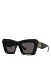 Loewe Bevelled Cat Eye Sunglasses In Black