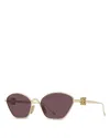 Loewe Lw40115u Anagram 30y Gold Sunglasses In Gold/purple Solid