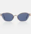 Loewe Anagram Cat-eye Sunglasses In Gold