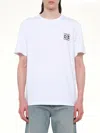 Loewe Two-tone Anagram Embroidery Cotton T-shirt Clothing In White