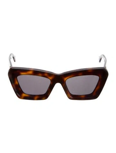 Pre-owned Loewe Anagram Cat-eye Sunglasses In Brown