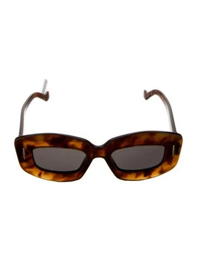 Pre-owned Loewe Anagram Cat-eye Sunglasses In Brown