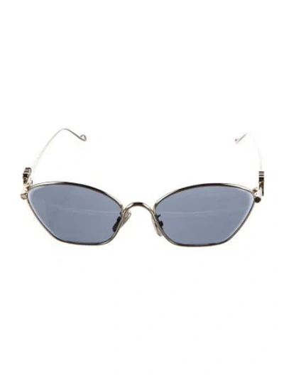 Pre-owned Loewe Anagram Cat-eye Sunglasses In Gold