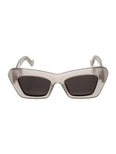 Pre-owned Loewe Anagram Cat-eye Sunglasses In Gray