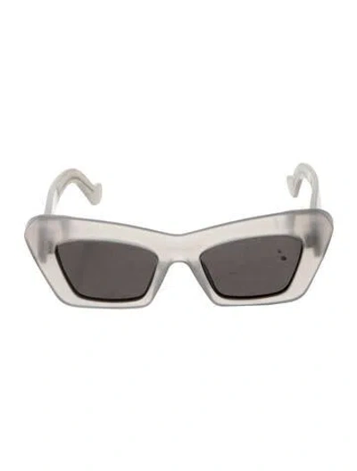 Pre-owned Loewe Anagram Cat-eye Sunglasses In Grey/silver