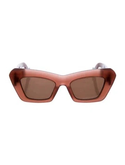 Pre-owned Loewe Anagram Cat-eye Sunglasses In Neutral