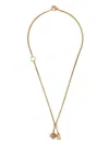 LOEWE ANAGRAM CHARM BRASS NECKLACE