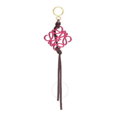 Loewe Anagram Charm In Classic Calfskin In Pink