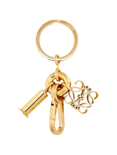 Loewe Anagram Charm Keyring In Gold