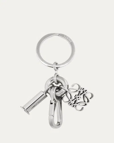 Loewe Anagram Charm Keyring In White