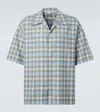 Loewe Checked Short-sleeve Shirt In Blue