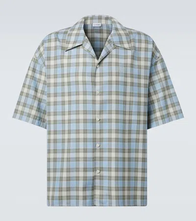 LOEWE ANAGRAM CHECKED SHIRT