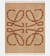Loewe Anagram Checked Wool And Cashmere Blanket In Brown
