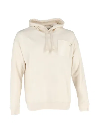 Pre-owned Loewe Anagram Chest-pocket Hoodie In Neutral